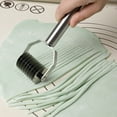 thumbnail image 4 of Stainless Steel Lattice Dough Roller Cutter Tool for Pie Crust Pizza and Bread Design with Comfortable Wood Handle, 4 of 6