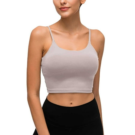 

Baqcunre Women s Sexy Back Bra with Chest Pad Gym Strap Yoga Vest Womens Clothes Bras for Women Sports Bra Push Up Bra Army Green M