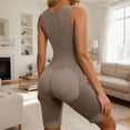 thumbnail image 4 of Gtoiithly Full Body Seamless Shapewear Bodysuit with Built-In Bra Steel Bones Wide Strains for Lift and Smooth Purple XL, 4 of 7