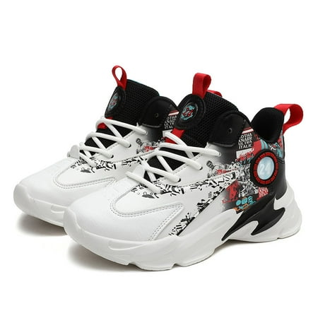 

Boys Basketball Chunky Sneakers Lace-up Non-slip Sports Shoes Kids Shoes