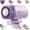 Purple, variant on Car Clip on Air Conditioner Fan, 199-Speed Semiconductor Cooler with LED Display, USB Rechargeable 360° Rotatable Auto Blower for Vehicle & RV