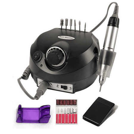 

ElectricNailDrillFileProfessionalE-FileforAcrylicsNailsNaturalNailswithFootPedalIdealforHandsandFeetatHomeuseNailSalon Black-US F57041