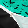 thumbnail image 4 of Homewish Bright Halloween Bat Twin Duvet Cover,Celestial Moon Pattern Twin Bedding,Mint Green Black,Black Reversible,2-Piece,1 Duvet Cover and 1 Pillowcase, 4 of 6