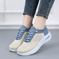 thumbnail image 2 of Women's Orthopedic Air Cushion Running Walking Nursing Shoes Comfortable Breathable Knit Slip on Work Sneakers, 2 of 5
