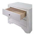 thumbnail image 5 of Furniture of America Lubbock Contemporary Nightstand with 3-Drawer, White, 5 of 5