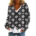thumbnail image 1 of Puntoco Chaqueta De Punto Informal Con Botones Y Estampado De Otoño E Invierno Para Mujer, Abrigo De Felpa, 1 of 4