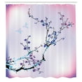 thumbnail image 2 of Ambesonne Nature Shower Curtain, Birds Cherry Branches Style, 69"Wx70"L, Blue Violet, 2 of 4