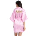 thumbnail image 1 of LYMAYTER‌ Bridesmaid Robes Satin Wedding Party Short Kimono Getting Ready Robe Women Soft Glitter Trim‌, 1 of 8