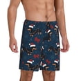 thumbnail image 2 of Kdxio Christmas Dachshund Print Mens Sleep Shorts Bottoms Soft Comfy Pajama Wear Pants with Drawstring Pockets, 2 of 7