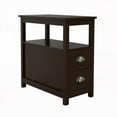 thumbnail image 3 of High Quality End Table with 2 Drawers & Open Shelf - Brown, 3 of 7