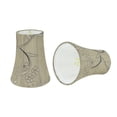 thumbnail image 1 of Aspen Creative 30250-2 Small Bell Shape Chandelier Set (2 Pack), Transitional Design in Antique Ivory, 4" Bottom Width (2 1/2" x 4" x 5") Clip ON LAMP Shade, 1 of 1