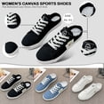 thumbnail image 4 of Women's Canvas Mule Sneakers, Slip-On Flat Bottom Lazy Shoes with Warm Lining, 4 of 4