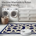 thumbnail image 5 of ODIKA 6'x9' Machine Washable Non-Slip Area Rug, Breeze Navy & Beige Nautical Knot Design High Traffic Rug, Beige, 58467, 5 of 7
