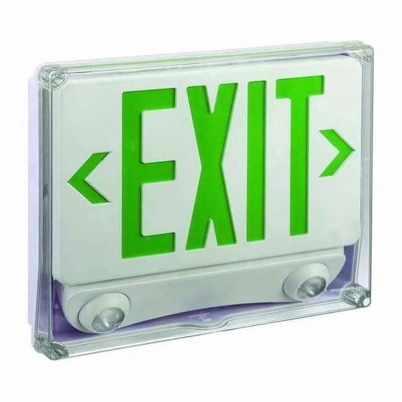 Exit Sign w/ Emergency Lights, 1 Face(s), LED, Universal Mount, Nickel Cad (Formerly LumaPro)