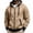 #A01-Khaki, variant on Full Zip Hoodies for Men Tactical Full Zip Cargo Hooded Sweatshirt Jacket Pullover Big and Tall Athletic Drawstring Hoodie with Zip Pocket for Fall Winter Travel Vacation Holi Outfit