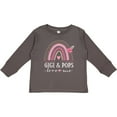thumbnail image 3 of Inktastic Gigi and Pops Love Me Rainbow Girls Long Sleeve Toddler T-Shirt, 3 of 5
