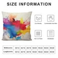 thumbnail image 5 of HENGT  Bright Watercolor Stains Throw Pillow Cover Colorful Splash Grain Messy Rainbow Blot Pillow Case 18x18 Inch Decorative Square Cushion for Home Couch Bed, 5 of 5