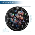 thumbnail image 3 of Voice Activated Clock with Glow Light 12 Inch Large Silent Wall Clock Battery Operated for Home Decor White Flowers with Blue Butterflies, 3 of 8
