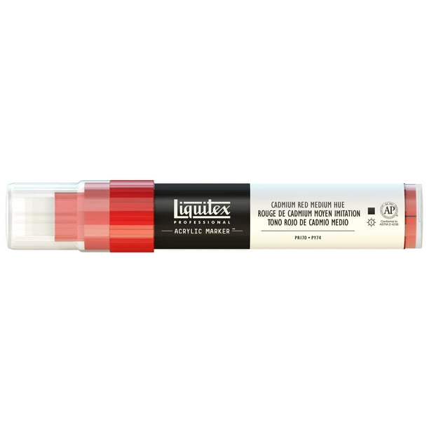 Liquitex Paint Marker, Wide, 15mm Nib, Cadmium Red Medium Hue