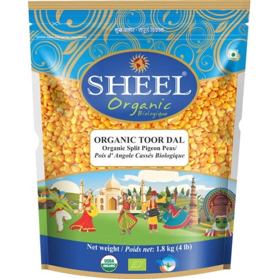 Sheel Organic Toor Dal / Split Pigeon Pea 4 lbs