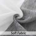 thumbnail image 4 of Uptown Home Gray White Color Block Sheer Farmhouse Window Curtain Panels for Living Room Linen Drape Treatment with Rod Pocket for Bedroom, 50"x84"x2, 4 of 6