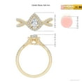 thumbnail image 5 of ANGARA Natural 0.4 Ct. Diamond Halo Engagement Ring in 14K Yellow Gold for Women (Ring Size: 12), 5 of 10