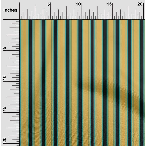oneOone Cotton Cambric Yellow Fabric Striped Sewing Fabric By The Yard Printed Diy Clothing Sewing Supplies 42 Inch Wide