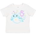 thumbnail image 3 of Inktastic Happy 5th Birthday with Cute Narwhal Stars and Bubbles Boys or Girls Toddler T-Shirt, 3 of 5