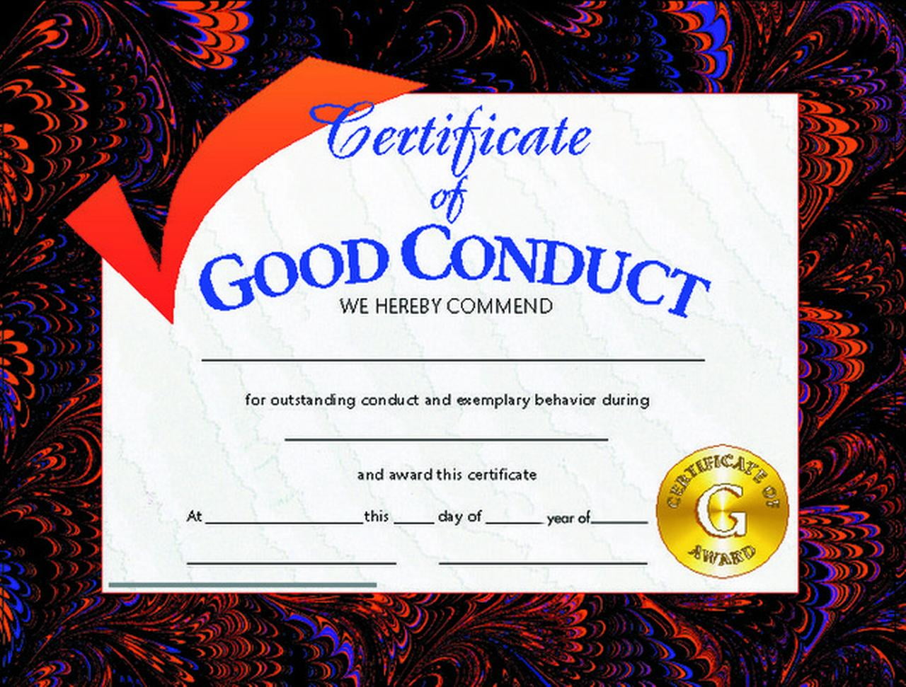 Hayes Good Conduct Certificate, 11 x 8-1/2  inches, Paper, Pack of 30