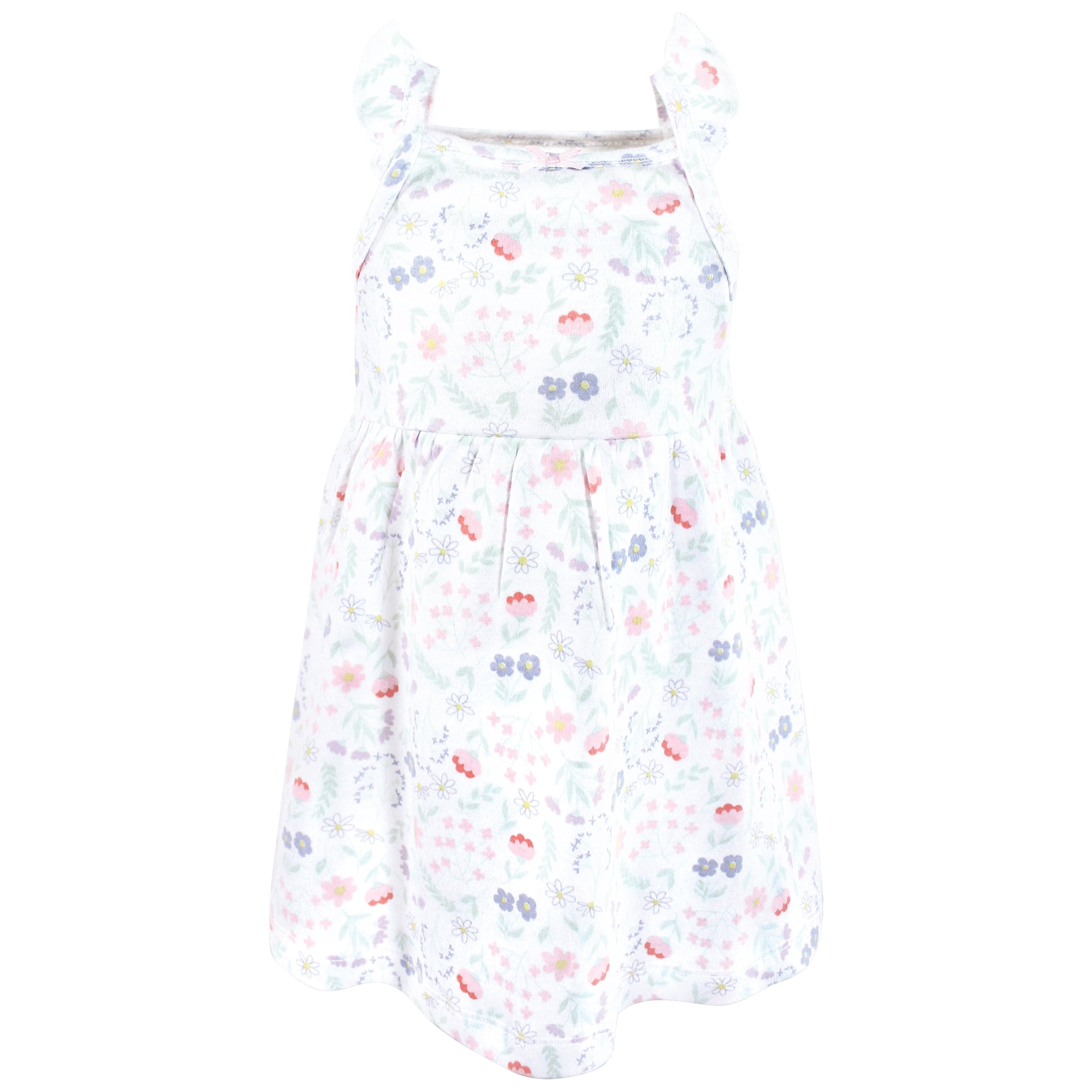 Hudson Baby Girls Cotton Dresses, Lilac Garden, 4T