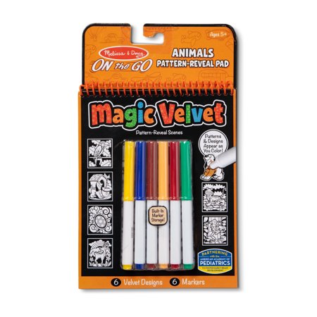 UPC: 0000772053976 | Melissa & Doug On the Go Magic Velvet Pattern-Reveal Activity Kit – Animals