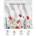 thumbnail image 5 of Pastoral Spring Floral Bed Skirt Cal King Size, Elegant Summer Flower Botanical Wrap Around Bed Skirting with Adjustable Elastic Strap, Dust Ruffled Pleated Bedskirts 18 Inch Drop for Bedroom Beds, 5 of 9