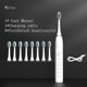 thumbnail image 3 of Cepillo de dientes eléctrico sónico para adultos con temporizador, vibrador automático ultrasónico para blanquear los dientes, IPX7, resistente al agua, 4 cabezales de cepillo, tipo USB, 3 of 5