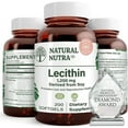 thumbnail image 2 of Natural Nutra Soy Lecithin, 1200 Mg Promote the Liver and Reproductive Health - 200 Softgels, 2 of 6