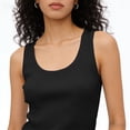 thumbnail image 2 of BILIKEYU Womens Sleeveless Scoop Neck Tank Top Ribbed Fitted Summer Basic Slim Cute Tops Casual Basic Slim Fitted Racerback Workout Going Out Shirts, Black, 2 of 9
