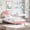 Pink and beige Twin, variant on Huisuilinss Twin Bed Frame With Round Boucle Headboard,Arch-Shaped Design Full Size Bed Frame,Upholstered Platform Bed Frame With Wooden Slats,No Box Spring Required And Easy Assembly