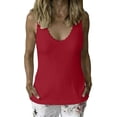 thumbnail image 5 of Sokhug Tank Top for Women's Scalloped Edge Ribbed V Neck Sleeveless Slim Fit Casual Cami Summer Tank Tops, 5 of 6