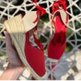 thumbnail image 2 of Zapatilla Sandalia de Plataforma Casual para Dama CHEPINAS MX  Cuña España Rojo, 2 of 3