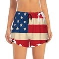 thumbnail image 2 of KLL American Flag Map Pattern Shorts Women,Athletic Shorts High Waisted Running Shorts Pocket Sporty Short Gym Elastic Workout Shorts-Large, 2 of 7