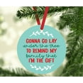 thumbnail image 2 of Koyal Wholesale Funny Christmas Ornaments 20xx Remind My Family That I'm the Round Metal Ornament, 1-Pk, 2 of 5