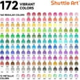 thumbnail image 3 of 172 Colored Pencils, Shuttle Art Soft Core Color Pencil Set for Adult Coloring Books Artist Drawing Sketching Crafting, 3 of 10