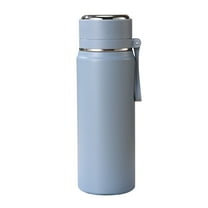 Kchsji Insulated Stainless Steel Hot Water Bottle with Handle,16 oz Tumbler,Leak-Proof Vacuum Insulated Thermos for Coffee&Tea,Hot&Cold Drinks,Travel,Sports,Gym,Birthday Gifts for Men Women Blue