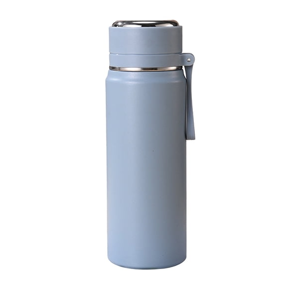 Insulated Water Bottle with Handle, Stainless Steel Water Bottles with Wide Mouth, Keep Cold and Hot, for School Office Gym (Blue)