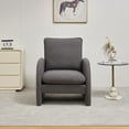 thumbnail image 3 of Accent Chair, Accent Chairs for Living Room with Backrest & Armrest, Upholstered Living Room Chair in Lamb Fabric, Comfy Armchair Reading Chair for Bedroom, Small Space, Office, Reading Room, Grey, 3 of 8