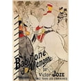 thumbnail image 2 of Toulouse-Lautrec, Henri 18x24 White Modern Wood Framed Museum Art Print Titled - The German Babylon, 2 of 4