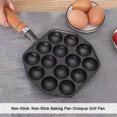 thumbnail image 2 of Molde Carne Pulpo Takoyaki Grill Pan Creador Hierro Fundido 12/14 Con Cepillo Aceite Y para Panqueques Redondos, 2 of 9