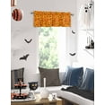 thumbnail image 2 of Halloween Valances for Windows Cute Orange Pumpkin Monster Window Curtain Rod Pocket Snowmen Holiday Window Treatment Decor Valances for Kitchen Living Room Bedroom 42x12in, 2 of 7
