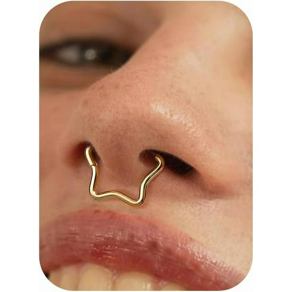 Septum Rings 16G - 316L Stainless Steel Nose Rings Hoops for Women Septum Piercing Jewelry 8mm 10mm
