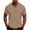 Khaki, variant on Chiccall Mens Knit T Shirts Casual Loose Short Sleeve V Neck Textured Tee Stretch Comfy Pajama Tops