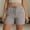 Gray, variant on Women's Drawstring Waist Zipper Pocket Rolled Cuff Quick Dry Shorts, Breathable with Pockets for Daily Commute Workout Wear Black M